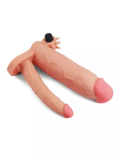 Add 3" Vibrating Double Penis Sleeve Péniszköpeny Péniszköpenyek - Hosszabítók Lovetoy