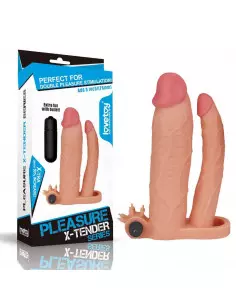 Add 3" Vibrating Double Penis Sleeve Péniszköpeny Péniszköpenyek - Hosszabítók Lovetoy