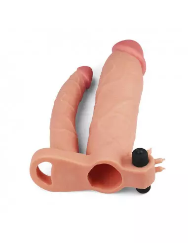 Add 3" Vibrating Double Penis Sleeve Péniszköpeny Péniszköpenyek - Hosszabítók Lovetoy
