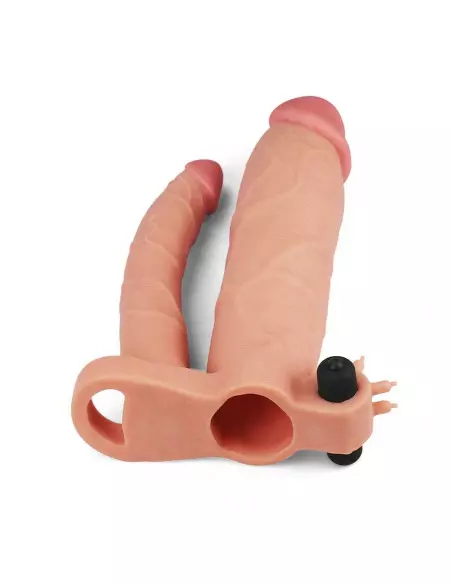Add 3" Vibrating Double Penis Sleeve Péniszköpeny Péniszköpenyek - Hosszabítók Lovetoy