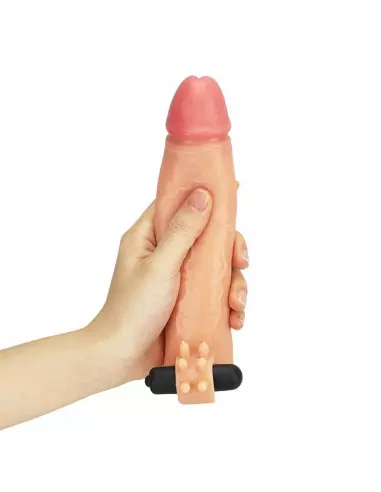 Add 2" Vibrating Silicone Extender Péniszköpeny Péniszköpenyek - Hosszabítók Lovetoy