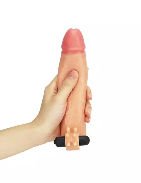 Add 2" Vibrating Silicone Extender Péniszköpeny Péniszköpenyek - Hosszabítók Lovetoy