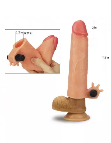Add 2" Vibrating Silicone Extender Péniszköpeny Péniszköpenyek - Hosszabítók Lovetoy