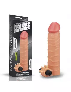 Add 1.5" Vibrating Silicone Extender Péniszköpeny Péniszköpenyek - Hosszabítók Lovetoy