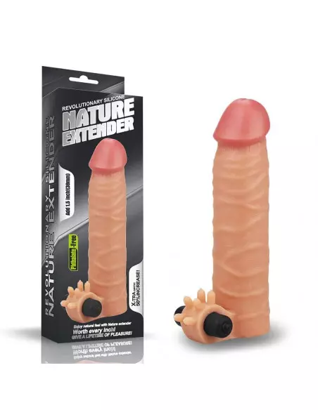 Add 1.5" Vibrating Silicone Extender Péniszköpeny Péniszköpenyek - Hosszabítók Lovetoy