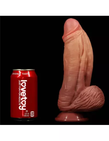10" Dual-layered Silicone Nature Cock Brown Dildó Dongok - Dildók Lovetoy