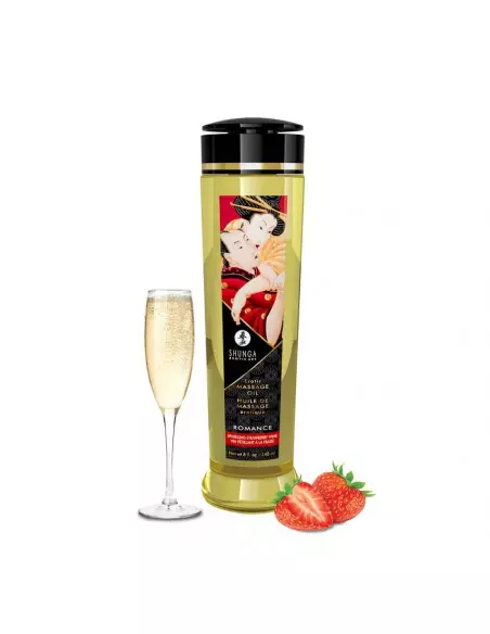 EROTIC SPARKLING STRAWBERRY WINE Masszázsolaj 240 ml Masszázsgyertyák és olajok Shunga EROTIC SPARKLING STRAWBERRY WINE Masszázsolaj 240 ml Masszázsgyertyák és olajok Shunga
