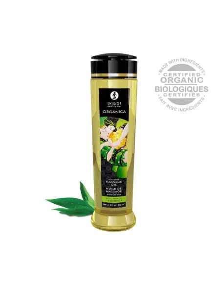 ORGANICA GREEN TEA Masszázsolaj 240 ml Masszázsgyertyák és olajok Shunga