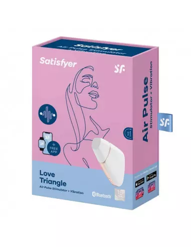 Love Triangle (White) Okos Vibrátor Okos vibrátorok Satisfyer