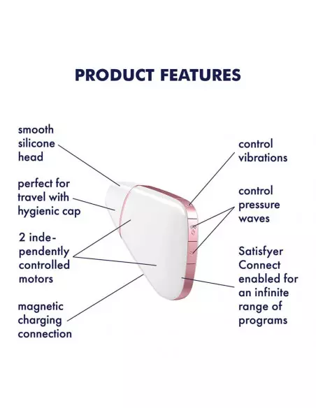 Love Triangle (White) Okos Vibrátor Okos vibrátorok Satisfyer Love Triangle (White) Okos Vibrátor Okos vibrátorok Satisfyer