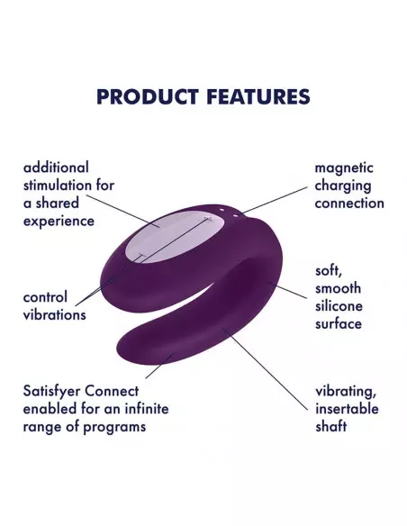 Double Joy (Violet) Okos Párvibrátor Okos vibrátorok Satisfyer Double Joy (Violet) Okos Párvibrátor Okos vibrátorok Satisfyer