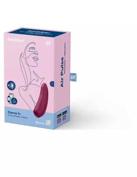 Curvy 1+ (Rose Red) Okos Vibrátor Okos vibrátorok Satisfyer
