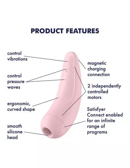 Curvy 2+ (Pink) Okos Vibrátor Okos vibrátorok Satisfyer Curvy 2+ (Pink) Okos Vibrátor Okos vibrátorok Satisfyer
