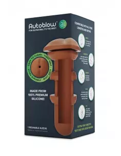 Autoblow A.I. Silicone Anus Sleeve - Brown Csere Betét Termék tartozékok Autoblow