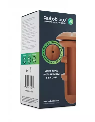 Autoblow A.I. Silicone Anus Sleeve - Brown Csere Betét Termék tartozékok Autoblow