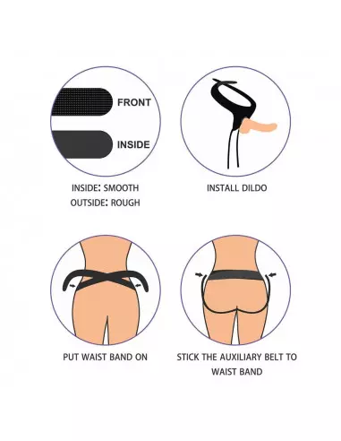 Easy Strapon Set Felcsatolható Dildó 21,5 cm Felcsatolható eszközök Lovetoy