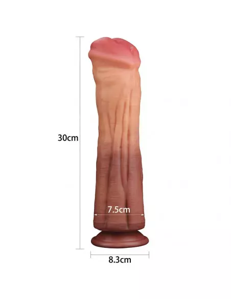 12'' Dual layered Platinum Silicone Cock Dildó Dongok - Dildók Lovetoy