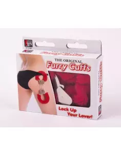 Metal Handcuff With Plush Red Bilincs Bilincsek - Kötözők Nmc