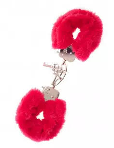 Metal Handcuff With Plush Red Bilincs Bilincsek - Kötözők Nmc 2