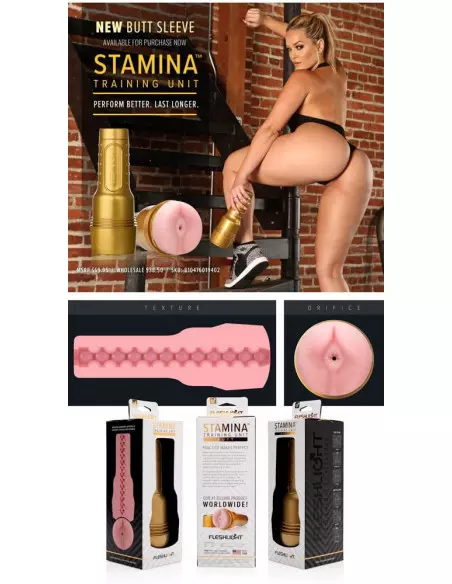 Pink Butt Stamina Training Unit Maszturbátor Férfi maszturbátorok Fleshlight