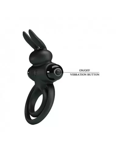 Pretty Love Vibrant Penis Ring 3 Black Péniszgyűrű Péniszgyűrűk - Mandzsetták Pretty Love