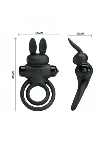 Pretty Love Vibrant Penis Ring 3 Black Péniszgyűrű Péniszgyűrűk - Mandzsetták Pretty Love