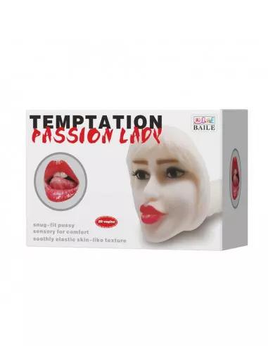 Temptation Passion Lady Snug-Fit Mouth Maszturbátor Férfi maszturbátorok Debra