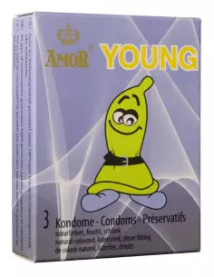 AMOR YOUNG 3 db-os Óvszer Óvszerek Amor