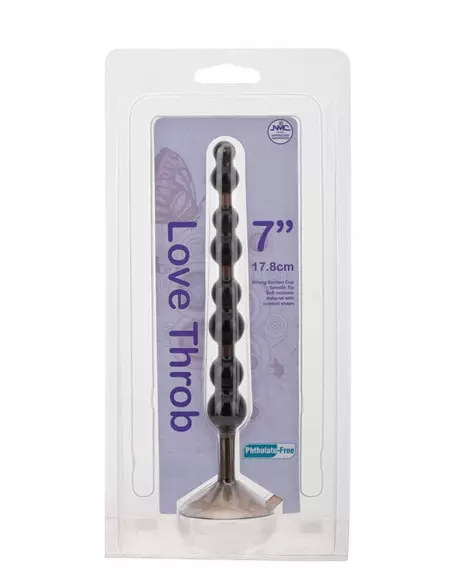 Love Throb 7 inch Black Anál Golyósor Golyósorok Nmc