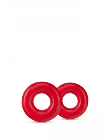 STAY HARD DONUT RINGS OVERSIZED RED Péniszgyűrű Péniszgyűrűk - Mandzsetták Blush