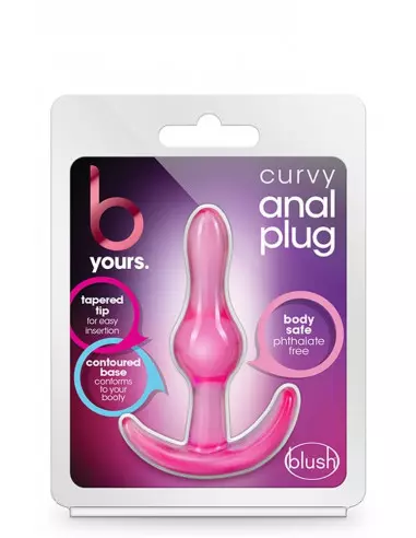 B YOURS CURVY ANAL PLUG PINK Fenékdugó Fenékdugók Blush