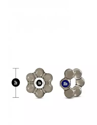 STAY HARD THICK BEAD BLACK Péniszgyűrű Péniszgyűrűk - Mandzsetták Blush