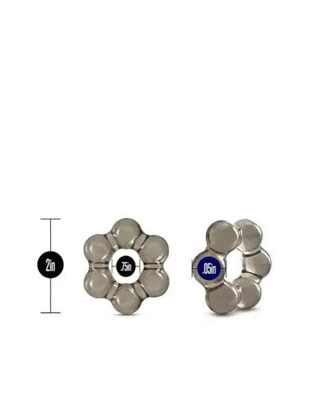 STAY HARD THICK BEAD BLACK Péniszgyűrű Péniszgyűrűk - Mandzsetták Blush