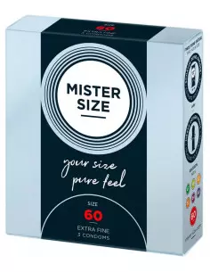 MISTER SIZE 60 mm-es Óvszer 3 DB Óvszerek Mister Size 2