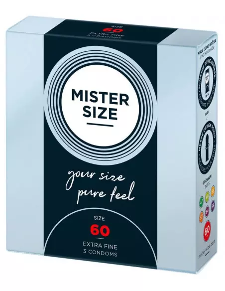 MISTER SIZE 60 mm-es Óvszer 3 DB Óvszerek Mister Size MISTER SIZE 60 mm-es Óvszer 3 DB Óvszerek Mister Size