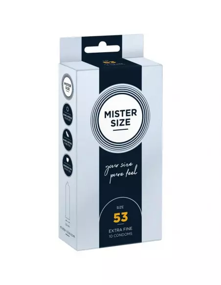 MISTER SIZE 53 mm-es Óvszer 10 DB Óvszerek Mister Size