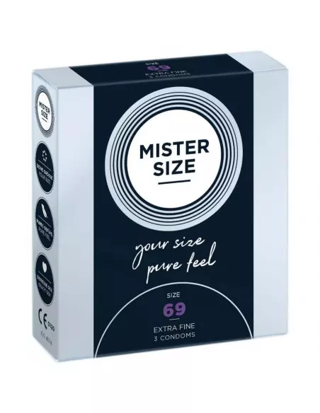 MISTER SIZE 69 mm-es Óvszer 3 DB Óvszerek Mister Size MISTER SIZE 69 mm-es Óvszer 3 DB Óvszerek Mister Size