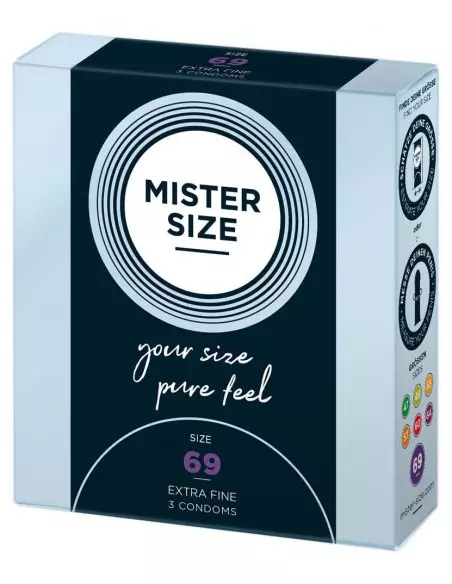 MISTER SIZE 69 mm-es Óvszer 3 DB Óvszerek Mister Size MISTER SIZE 69 mm-es Óvszer 3 DB Óvszerek Mister Size