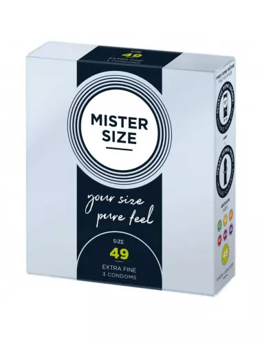 MISTER SIZE 49 mm-es Óvszer 3 DB Óvszerek Mister Size