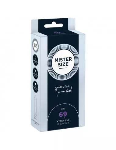 MISTER SIZE 69 mm-es Óvszer 10 DB Óvszerek Mister Size