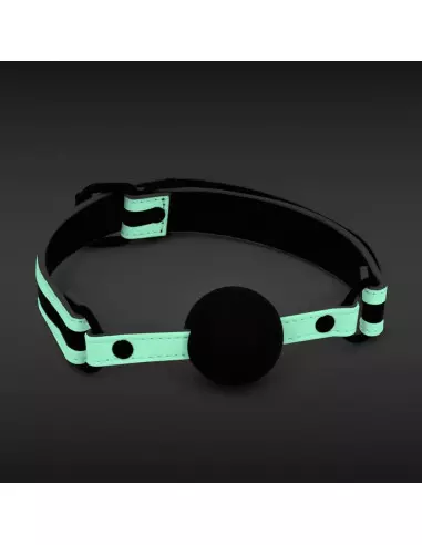 GLO Bondage - Ball Gag - Green Szájpecek Szájpöckök NS Toys