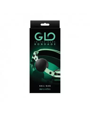 GLO Bondage - Ball Gag - Green Szájpecek Szájpöckök NS Toys