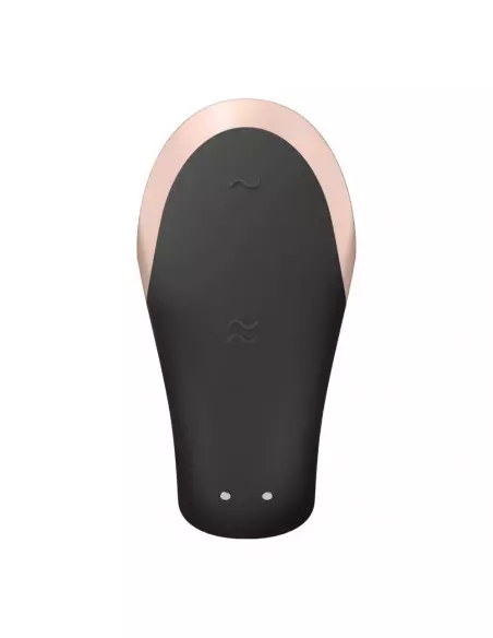 Double Love (Black) Okos Párvibrátor Okos vibrátorok Satisfyer