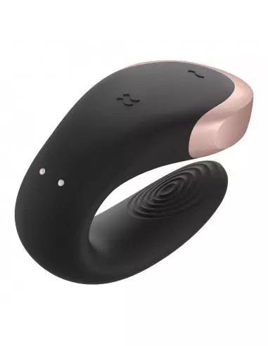 Double Love (Black) Okos Párvibrátor Okos vibrátorok Satisfyer