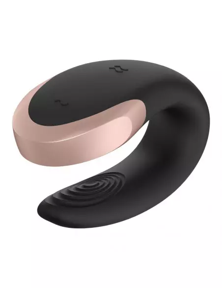 Double Love (Black) Okos Párvibrátor Okos vibrátorok Satisfyer