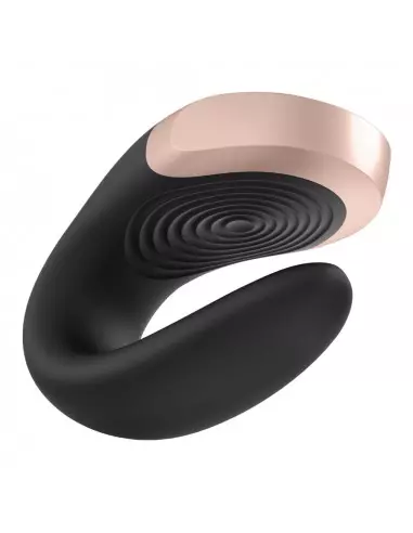 Double Love (Black) Okos Párvibrátor Okos vibrátorok Satisfyer