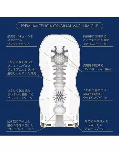PREMIUM TENGA ORIGINAL VACUUM CUP Maszturbátor Férfi maszturbátorok Tenga
