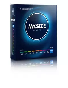 MY SIZE PRO 72 mm-es Óvszer 3 DB Óvszerek My Size pro
