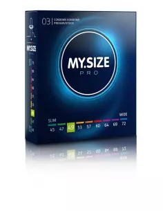 MY SIZE PRO 49 mm-es Óvszer 3 DB Óvszerek My Size pro