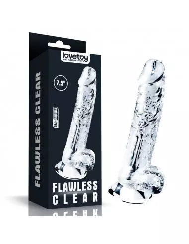 7.5'' Flawless Clear Dildó Dongok - Dildók Lovetoy